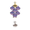 Karavos Ginko Bead Ending, Silver Plate, x12 pcs, fin1216