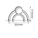 Platani IV  Earring Blanks, Silver Plate, x4 pcs, fin1215