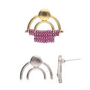 Platani IV  Earring Blanks, Silver Plate, x4 pcs, fin1215