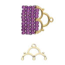 Lakos III 8/0 Bead Ending Antique Brass Plate, x4 pcs, fin1092