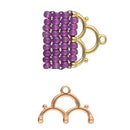 Lakos III 8/0 Bead Ending Rose Gold Plate, x4 pcs, chs7258