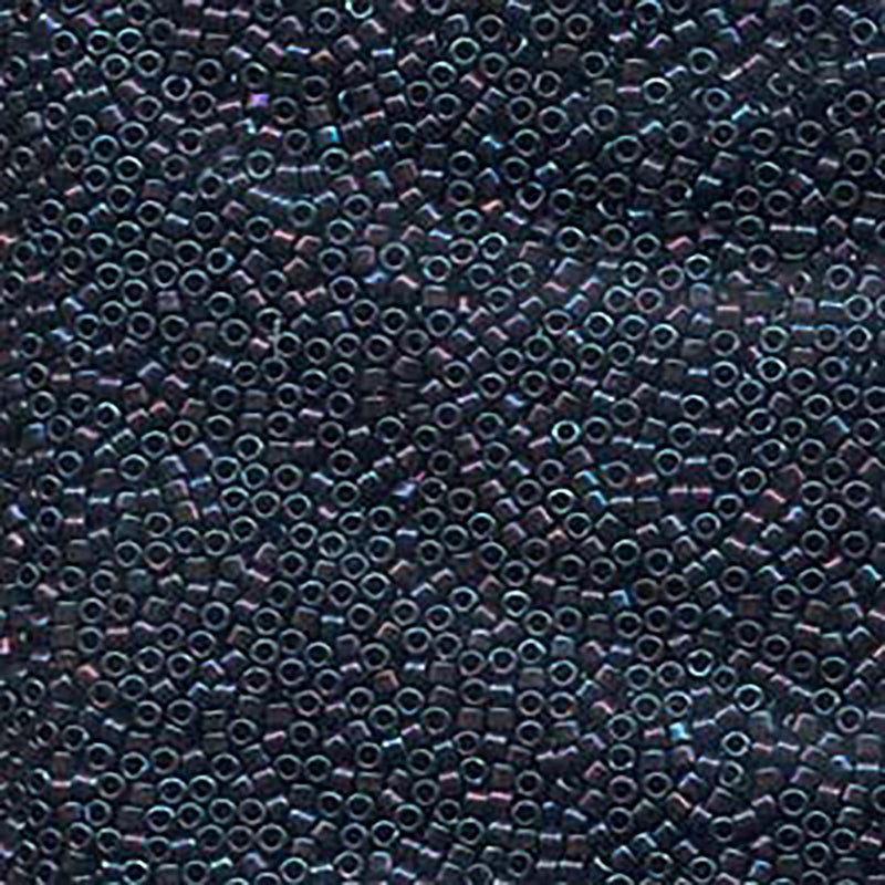 Size 11/0 Miyuki Delica Seed Beads, Opaque Metallic Blue Iris DB025, 7.2 grams, bsd0527