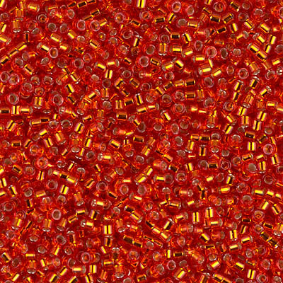 11/0 Delica BD Silver Lined Red Orange Seed Beads, Miyuki 7.2g, DB043 bsd0930