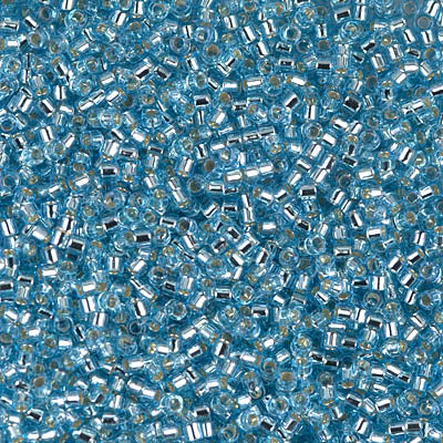 11/0 Delica Aqua Blue Silver Lined Seed Beads, Miyuki 7.2g, DB044 bsd0949