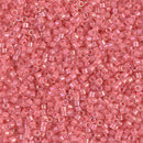 11/0 Delica Lined Rose Pink AB Seed Beads, Miyuki 7.2g, DB070 bsd0924