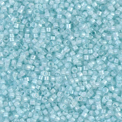 11/0 Delica Blue Aqua Mist Lined Seed Beads, Miyuki 7.2g, DB078 bsd0951