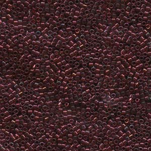 Size 11/0 Miyuki Delica Seed Beads, Gold Luster Trans Red DB105, 7.2 grams, bsd0809