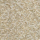 Size 11/0 Miyuki Delica Seed Beads, Silver Lined Pale Cream Opal DB1451, 7.2 grams, bsd0781
