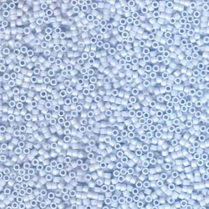 Size 11/0 Miyuki Delica Seed Beads, Opaque Lt Sky Blue DB1497, 7.2 grams, bsd0802