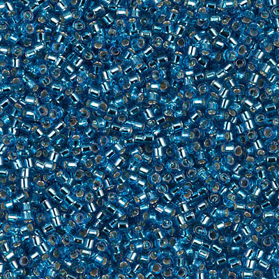 11/0 Delica Blue Aquamarine, Silver Lined Seed Beads, Miyuki 7.2g, DB149 bsd0957