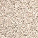 Size 11/0 Miyuki Delica Seed Beads, Opaque Bisque White AB DB1500, 7.2 grams, bsd0779