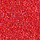 11/0 Delica Opaque Lt Siam AB Red Orange Seed Beads, Miyuki 7.2g, DB159 bsd0927