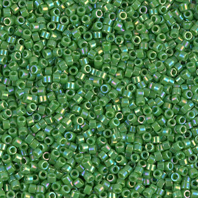 11/0 Delica Opaque Green AB Seed Beads, Miyuki 7.2g, DB163 bsd0936