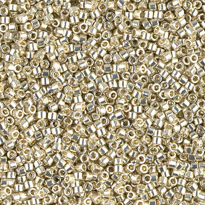 11/0 Delica Galvanized Silver Duracoat Seed Beads, Miyuki 7.2g, DB1831 bsd0977