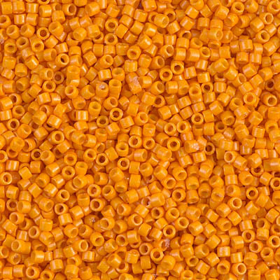 11/0 Delica Opaque Kumquat Orange Duracoat Beads, Miyuki 7.2g, DB2104 bsd0932