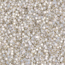 11/0 Delica White Opal, Gilt Lined Seed Beads, Miyuki 7.2g, DB221 bsd0975