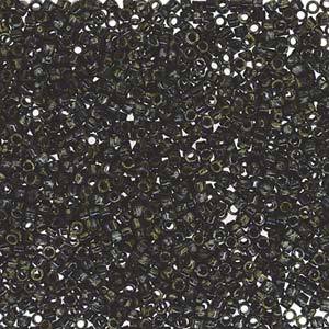 Size 11/0 Miyuki Delica Seed Beads, Picasso Smoky Black Matte DB2261, 7.2 grams, bsd0789