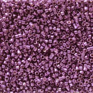 Size 11/0 Miyuki Delica Seed Beads, Duracoat Galvanized Purple Orchid DB2508, 7.2 grams, bsd0752