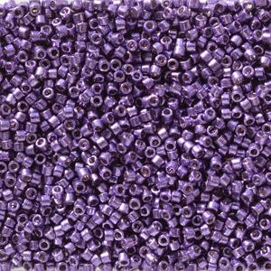 Size 11/0 Miyuki Delica Seed Beads, Duracoat Galvanized Purple Dark Lilac DB2509, 7.2 grams, bsd0753