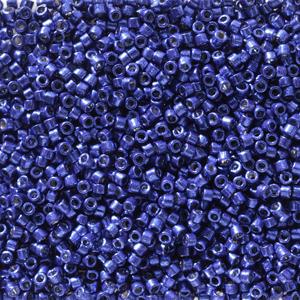 Size 11/0 Miyuki Delica Seed Beads, Duracoat Galvanized Navy Blue DB2511, 7.2 grams, bsd0754