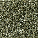 11/0 Miyuki Delica Seed Beads, Duracoat Galvanized Dark Steel Green DB2512, 7.2 grams, bsd0744