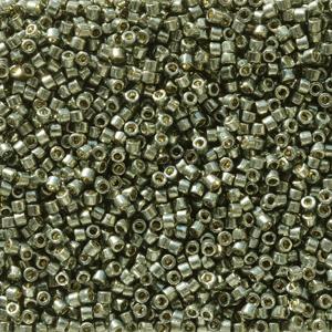 11/0 Miyuki Delica Seed Beads, Duracoat Galvanized Dark Steel Green DB2512, 7.2 grams, bsd0744