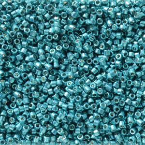 Size 11/0 Miyuki Delica Seed Beads, Duracoat Galvanized Capri Blue DB2513, 7.2 grams, bsd0750