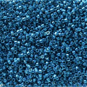 Size 11/0 Miyuki Delica Seed Beads, Duracoat Galvanized Dark Capri Blue DB2514, 7.2 grams, bsd0763