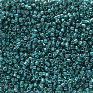 Size 11/0 Miyuki Delica Seed Beads, Duracoat Galvanized Posedion Blue DB2515, 7.2 grams, bsd0749