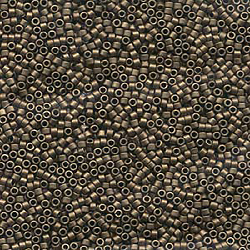 Size 11/0 Miyuki Delica Seed Beads, Matte Metallic Gold DB322, 7.2 grams, bsd0530