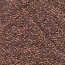 Size 11/0 Miyuki Delica Seed Beads, Matte Copper Plated DB340, 7.2 grams, bsd0788