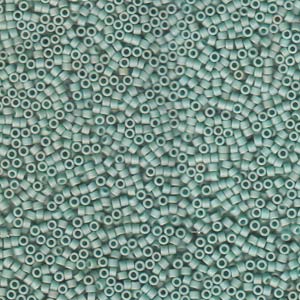 Size 11/0 Miyuki Delica Seed Beads, Matte Metallic Seafoam Green DB374, 6.7 grams, bsd0817