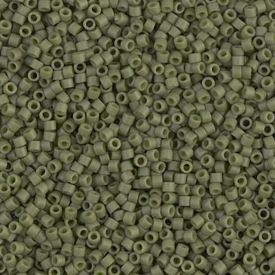 11/0 Delica Matte Olive Green Seed Beads, Miyuki 7.2g, DB391 bsd0941