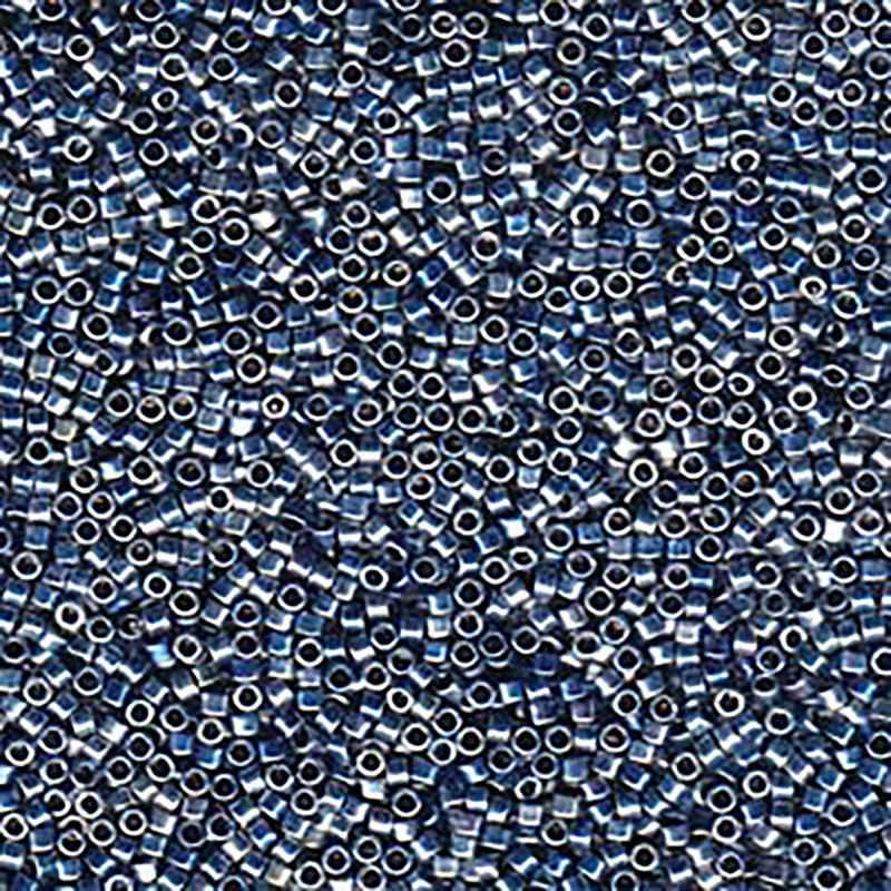 Size 11/0 Miyuki Delica Seed Beads, Palladium Blue Gold Iris DB544, 7.2 grams, bsd0509