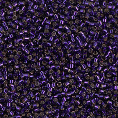 11/0 Delica Dark Purple, Silver Lined Seed Beads, Miyuki 7.2g, DB609 bsd0960