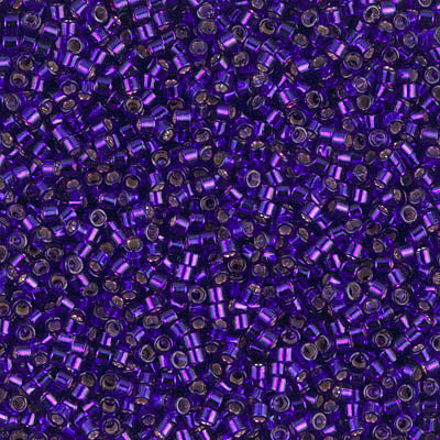 11/0 Delica Violet Purple, Silver Lined Seed Beads, Miyuki 7.2g, DB610 bsd0961