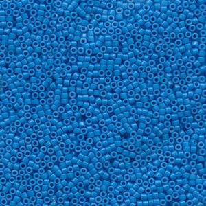 Size 11/0 Miyuki Delica Seed Beads, Dyed Opaque Capri Blue DB659, 7.2 grams, bsd0793