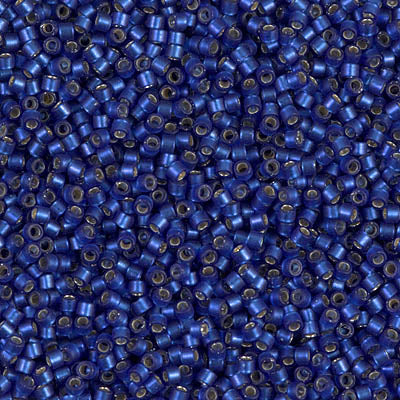 11/0 Delica Matte Medium Blue, Silver Lined Seed Beads, Miyuki 7.2g, DB693 bsd0959
