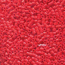 Size 10/0 Miyuki Delica Seed Beads, Opaque Dark Cranberry Red, 7.2 Grams, Color DBM0723, bsd0449