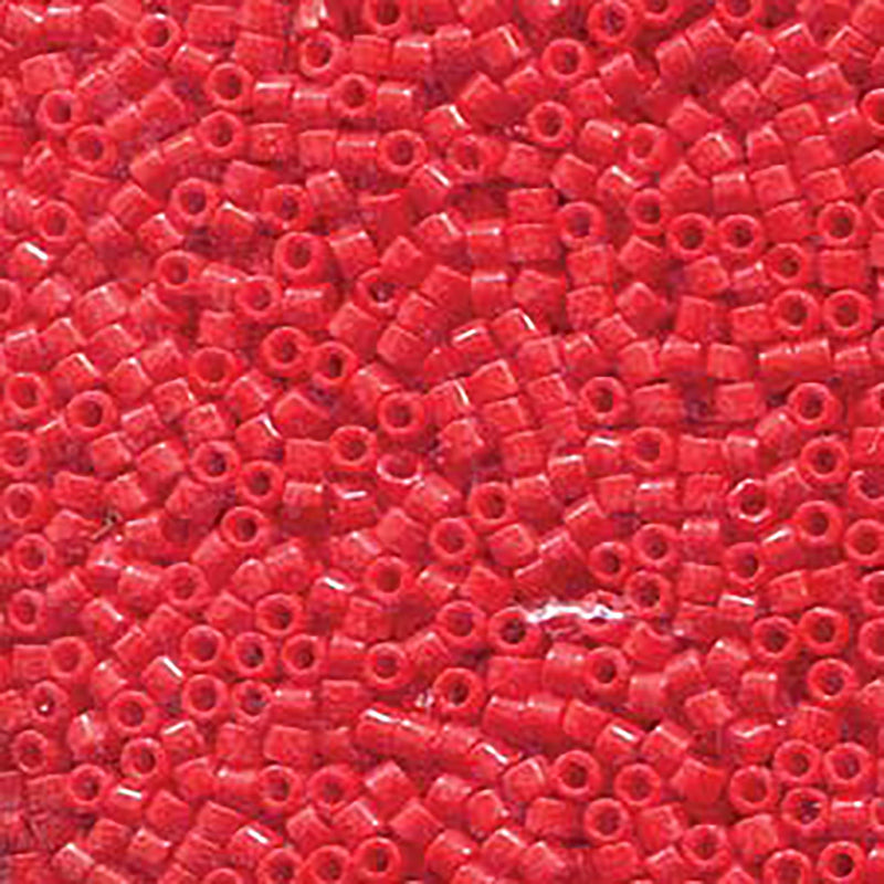 Size 10/0 Miyuki Delica Seed Beads, Opaque Dark Cranberry Red, 7.2 Grams, Color DBM0723, bsd0449