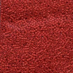 Size 11/0 Miyuki Delica Seed Beads, Dyed Opaque Red DB791, bsd0768