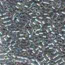 8/0 Miyuki Delica Seed Beads, Transparent Grey Iris, 6.8 Grams, Color DBL-0107, bsd0481