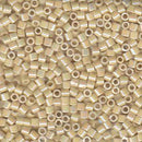 8/0 Miyuki Delica Seed Beads, Opaque Cream AB, 6.8 Grams, Color DBL-0157, bsd0474