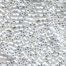 8/0 Miyuki Delica Seed Beads, White Pearl, 6.8 Grams, Color DBL-0201, bsd0485