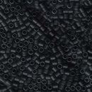 Size 8/0 Miyuki Delica Seed Beads, Matte Black, 6.8 Grams, Color DBL-0310, bsd0006a