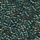 8/0 Miyuki Delica Seed Beads, Matte Metallic Green Iris, 6.8 Grams, Color DBL-0324, bsd0478