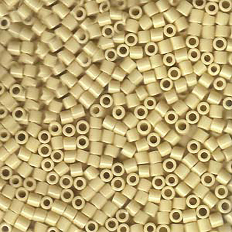 8/0 Miyuki Delica Seed Beads, Opaque Cream, 6.8 Grams, Color DBL-0732, bsd0488