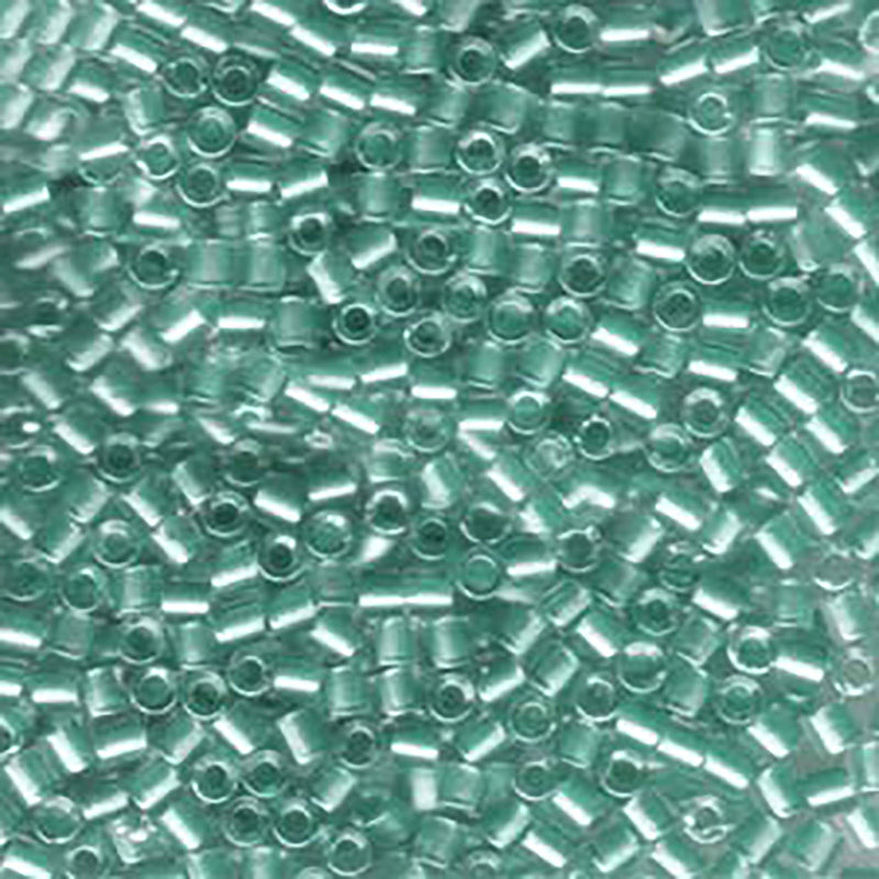 Size 8/0 Miyuki Delica Seed Beads, Sparkling Turquoise Lined Crystal, 6.8 Grams, Color DBL-0904, bsd0442