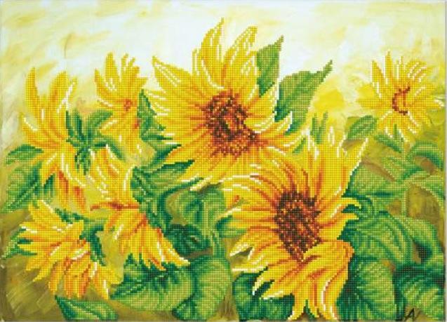 Diamond Painting Kit, Hazy Daze Sunflowers, Diamond Dotz Diamond Embroidery, Wall Art kit0238