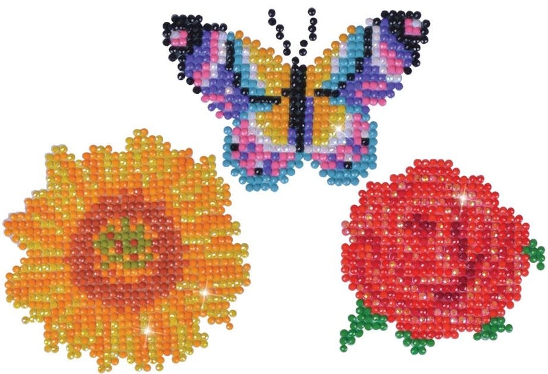 Diamond Dotz CLASSIC Butterfly Flowers Sparkle MAGNETS Rhinestone Facet Painting Kit kit0224